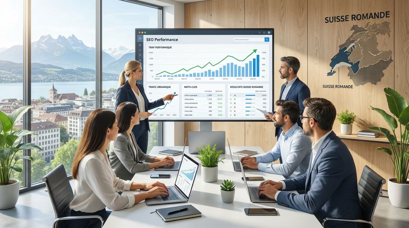 Agence SEO en Suisse romande spécialisée dans le référencement naturel optimisé pour améliorer votre visibilité en ligne et booster votre trafic organique.