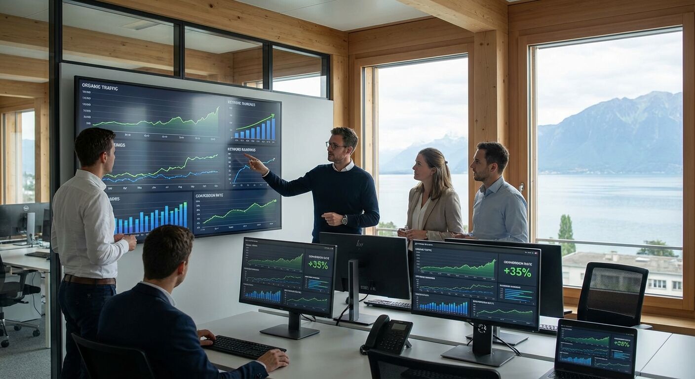 Agence SEO en Suisse romande spécialisée en référencement naturel optimisé pour améliorer la visibilité et le trafic de votre site web.